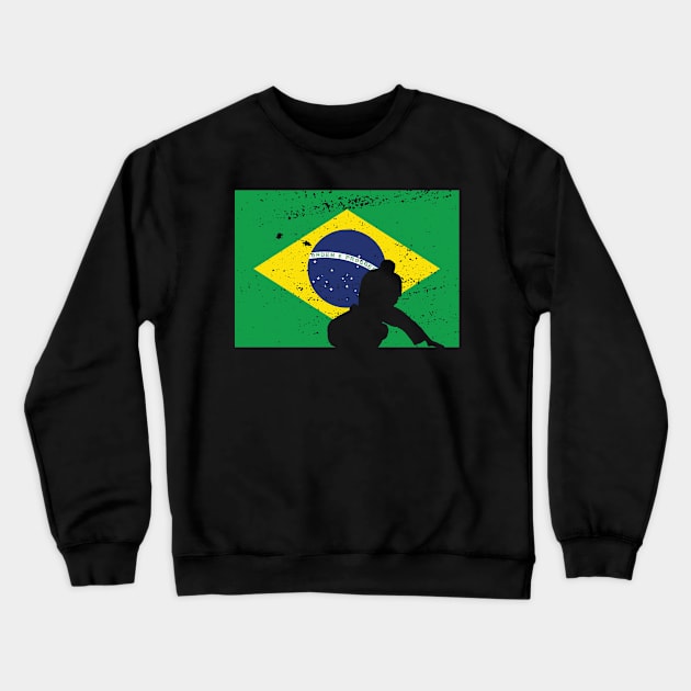 Brazilian Flag - BJJ Crewneck Sweatshirt by Kyle O'Briant